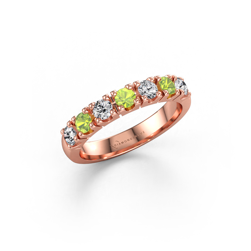 Immagine di Anello Rianne 7 585 oro rosa Peridoto 3 mm