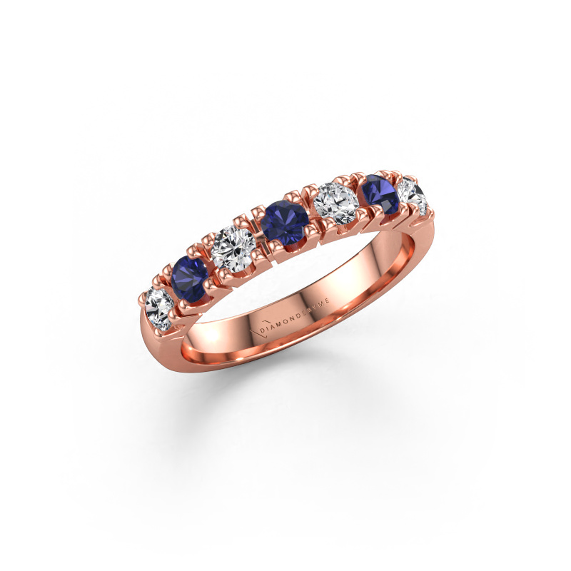 Immagine di Anello Rianne 7 585 oro rosa Zaffiro 3 mm
