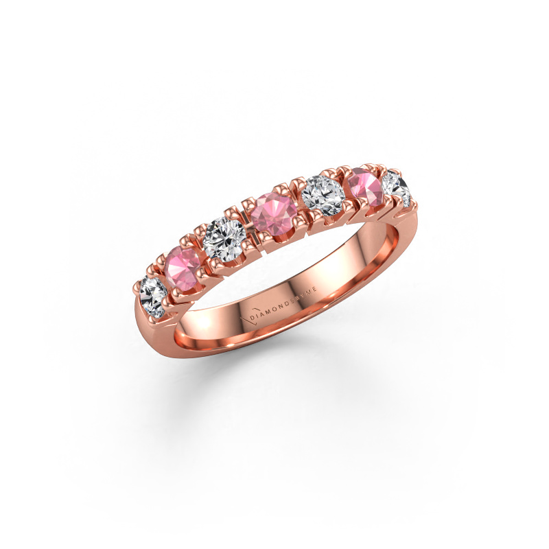 Immagine di Anello Rianne 7 585 oro rosa Tormalina rosa 3 mm
