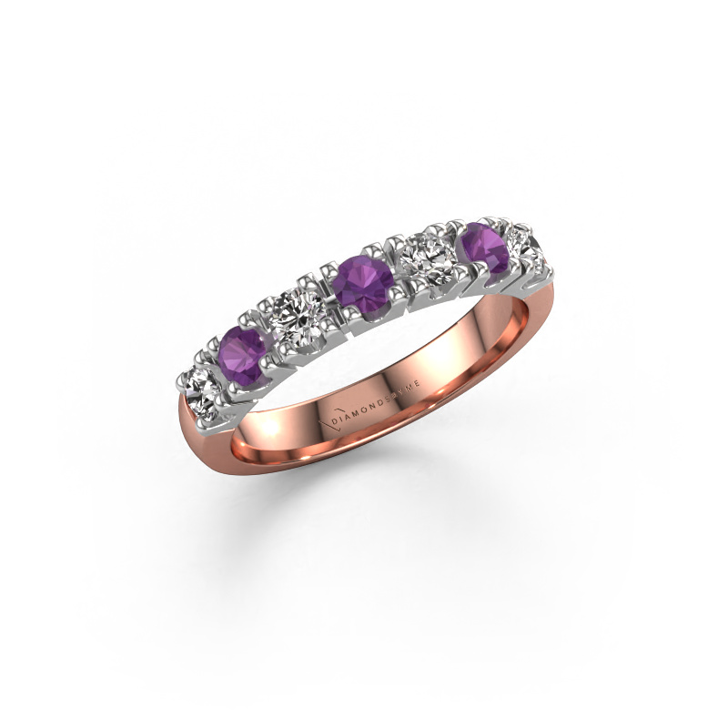 Image de Bague Rianne 7 585 or rose Améthyste 3 mm