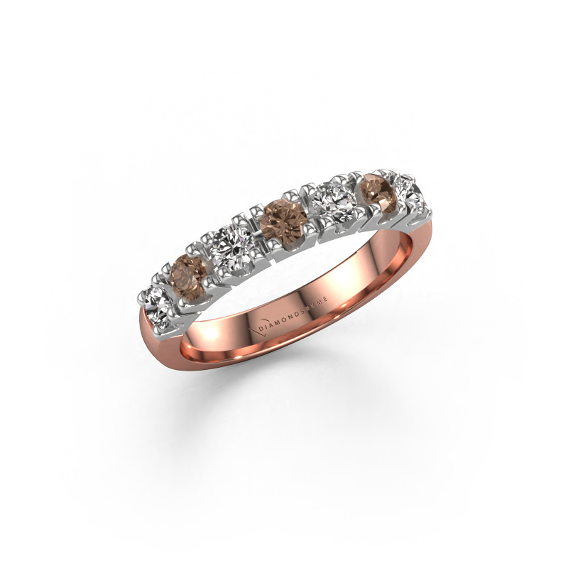 Image de Bague Rianne 7 585 or rose Diamant brun 0.70 crt