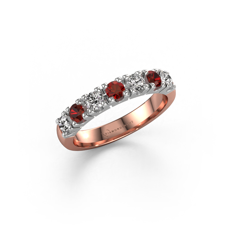 Image of Ring Rianne 7 585 rose gold Garnet 3 mm