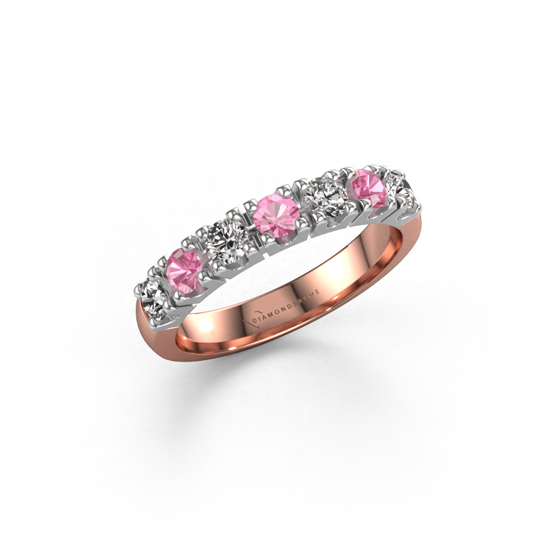 Image of Ring Rianne 7 585 rose gold Pink sapphire 3 mm