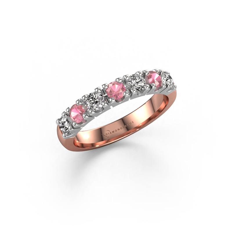 Image de Bague Rianne 7 585 or rose Rose tourmaline 3 mm