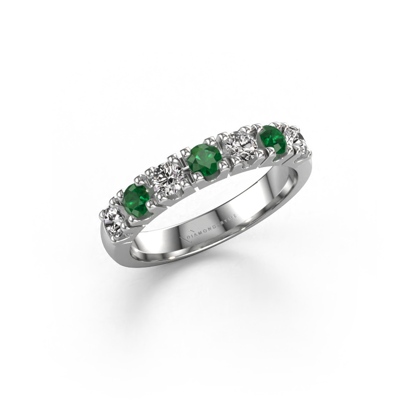 Image of Ring Rianne 7 950 platinum Emerald 3 mm