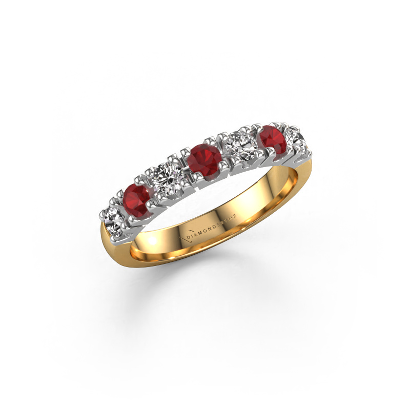 Image de Bague Rianne 7 585 or jaune Rubis 3 mm