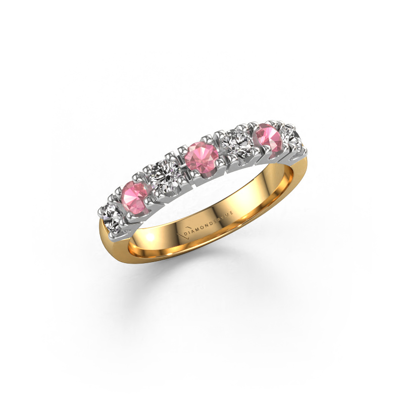 Image de Bague Rianne 7 585 or jaune Rose tourmaline 3 mm
