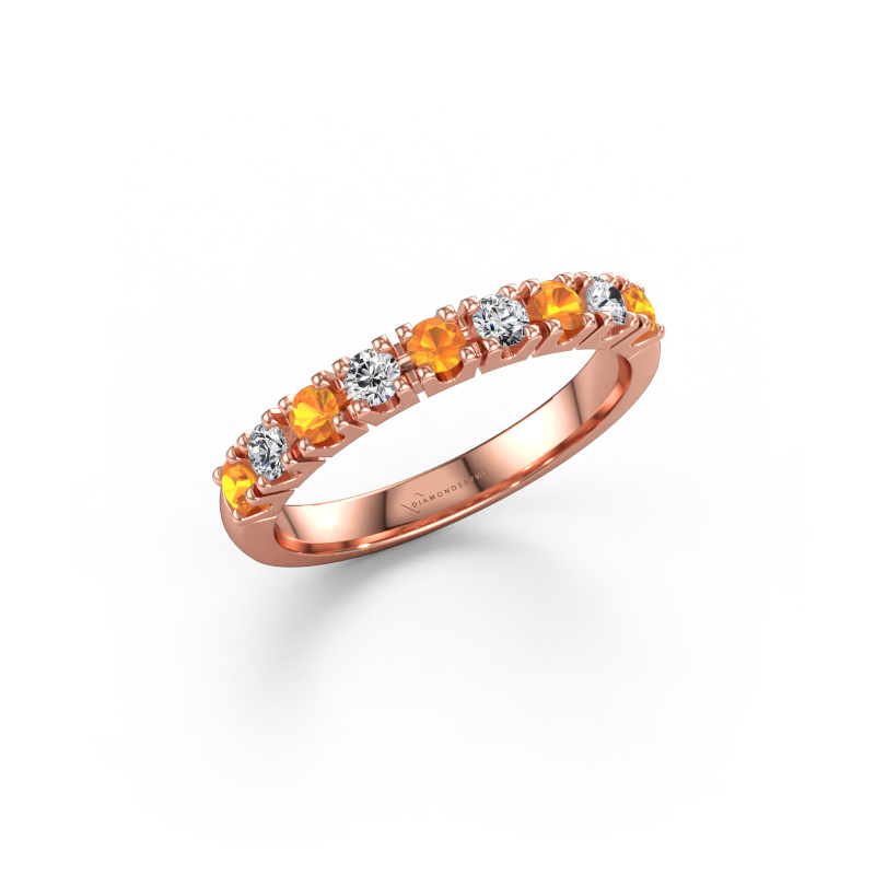 Immagine di Anello Rianne 9 585 oro rosa Citrino 2.4 mm