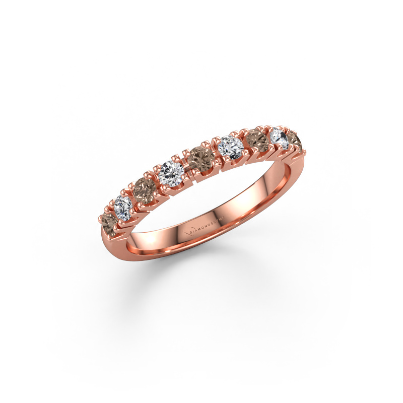 Immagine di Anello Rianne 9 585 oro rosa Diamante marrone 0.495 crt