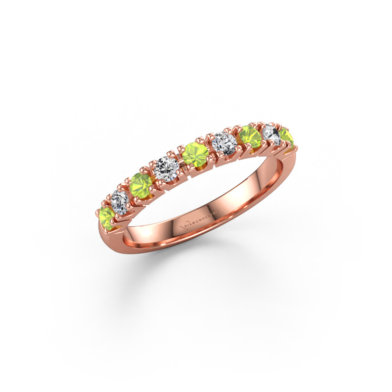 Immagine di Anello Rianne 9 585 oro rosa Peridoto 2.4 mm