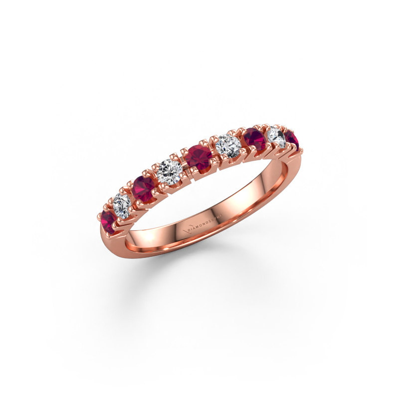 Immagine di Anello Rianne 9 585 oro rosa Rodolite 2.4 mm