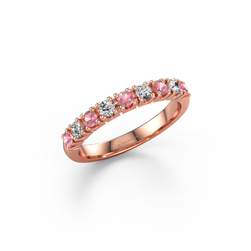 Immagine di Anello Rianne 9 585 oro rosa Tormalina rosa 2.4 mm