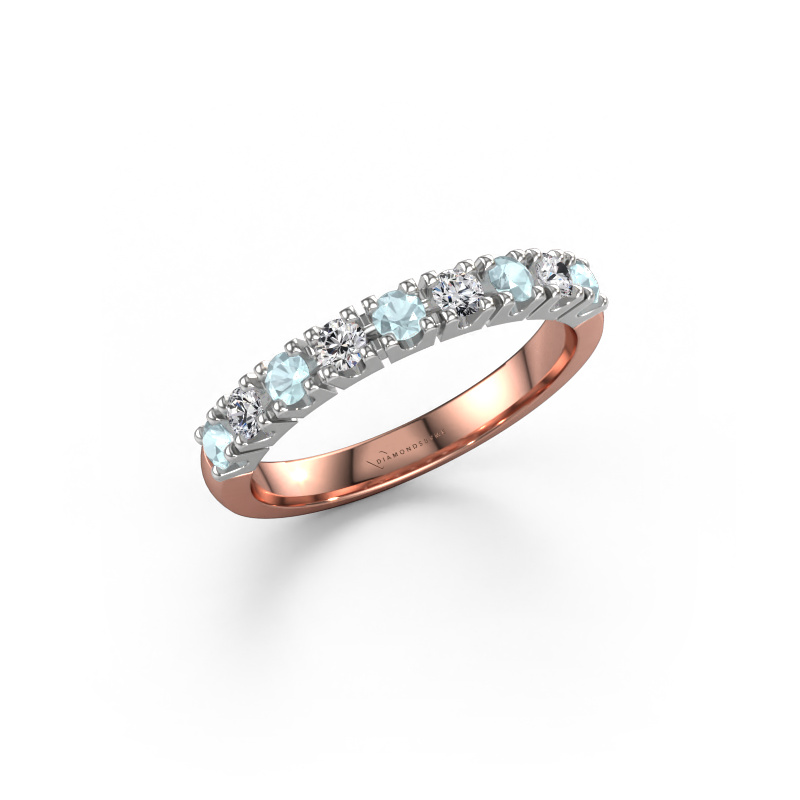 Bild von Ring Rianne 9 585 Roségold Aquamarin 2.4 mm