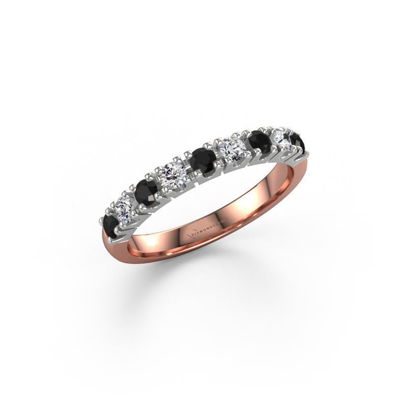 Image of Ring Rianne 9 585 rose gold Black diamond 0.55 crt