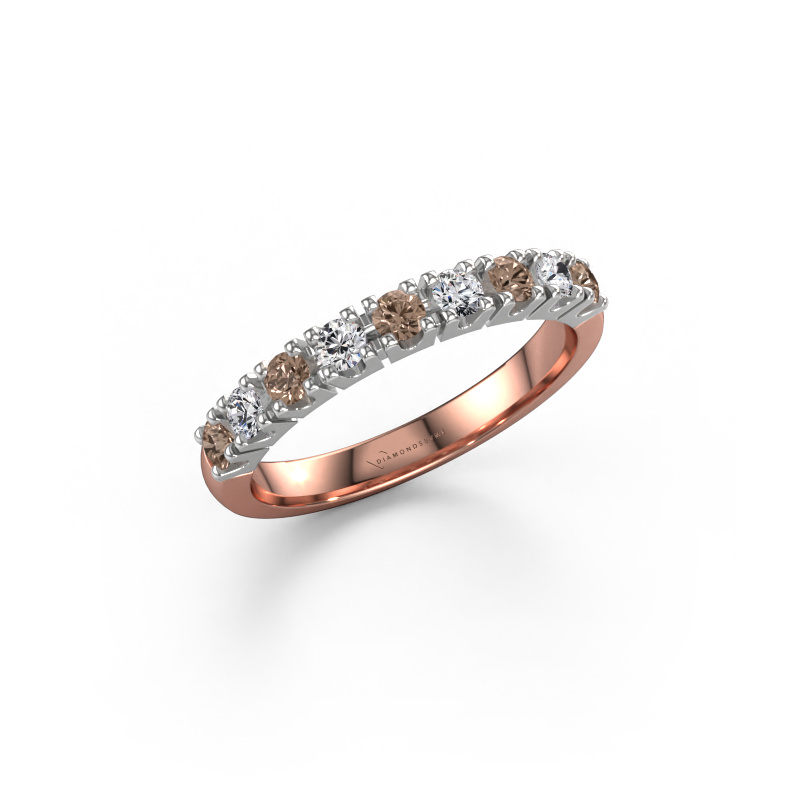 Image of Ring Rianne 9 585 rose gold Brown diamond 0.495 crt