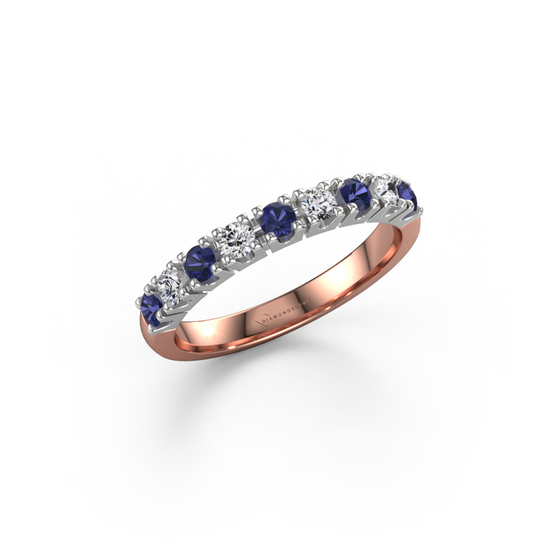Bild von Ring Rianne 9 585 Roségold Saphir 2.4 mm