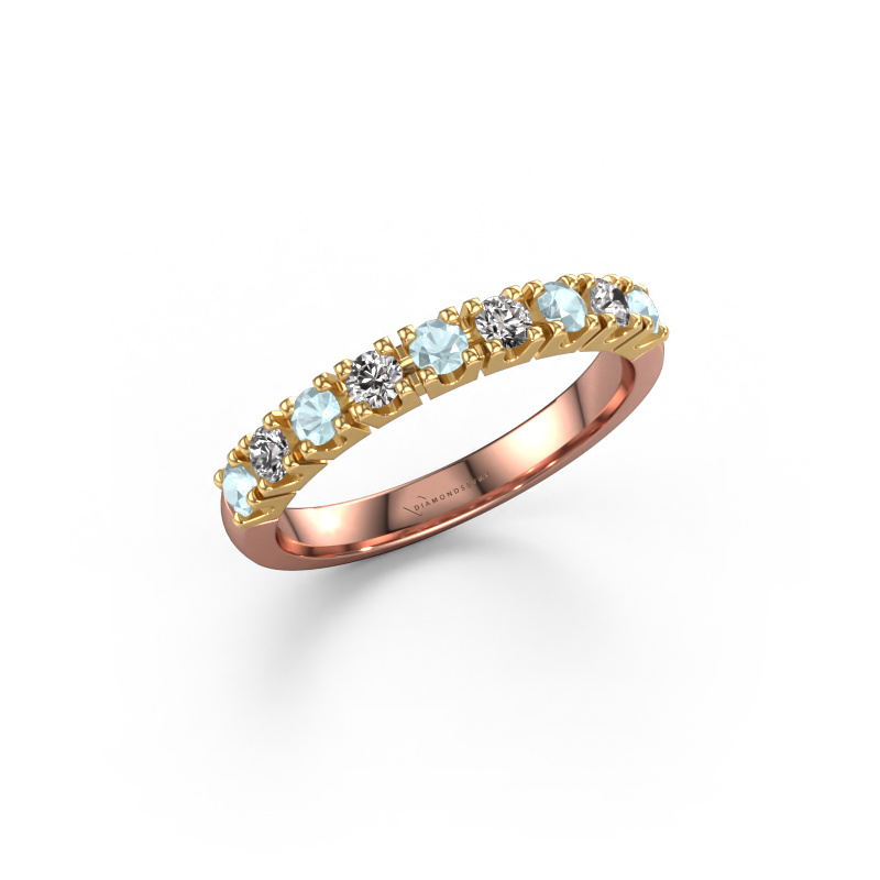 Bild von Ring Rianne 9 585 Roségold Aquamarin 2.4 mm