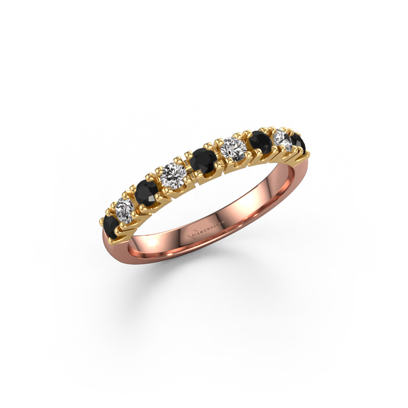 Image of Ring Rianne 9 585 rose gold Black diamond 0.55 crt