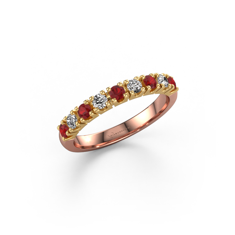 Image of Ring Rianne 9 585 rose gold Ruby 2.4 mm