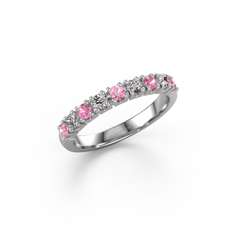 Image of Ring Rianne 9 950 platinum Pink sapphire 2.4 mm