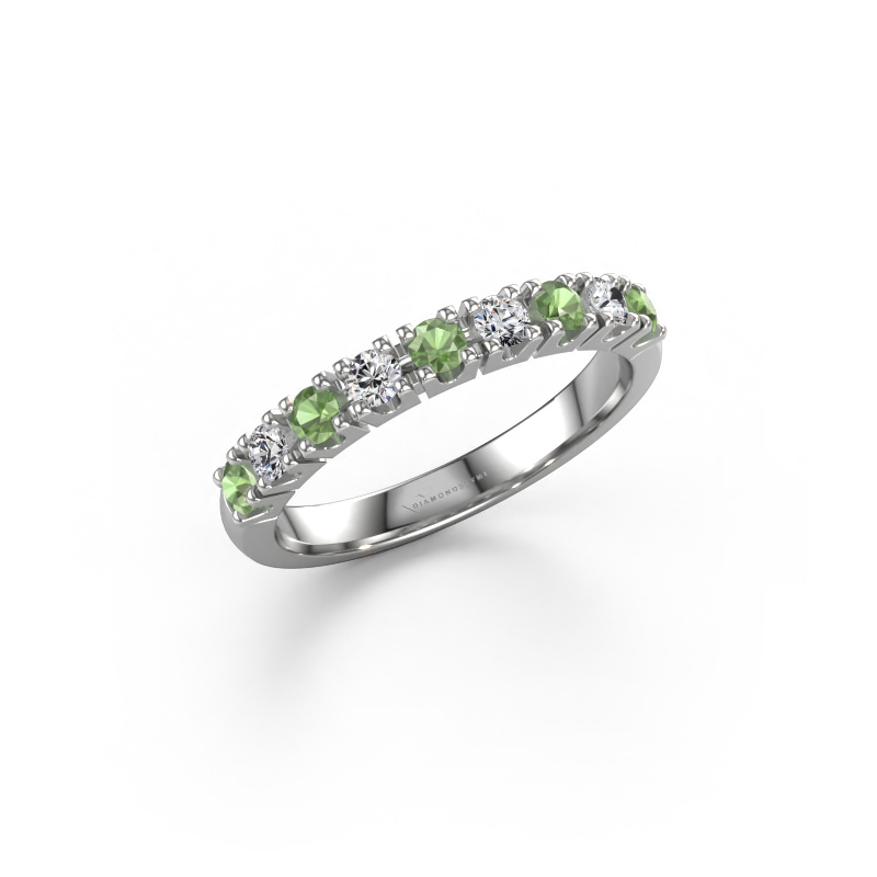 Image of Ring Rianne 9 950 platinum Tourmaline green 2.4 mm