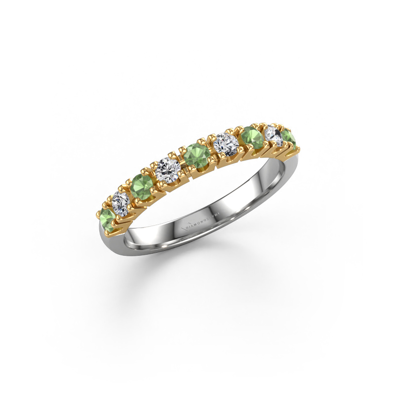Bild von Ring Rianne 9 585 Weißgold Turmalin grün 2.4 mm