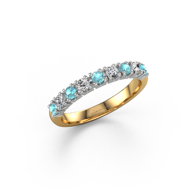 Image of Ring Rianne 9 585 gold Blue topaz 2.4 mm