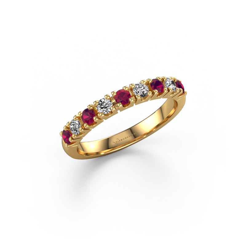 Image of Ring Rianne 9 585 gold Rhodolite 2.4 mm