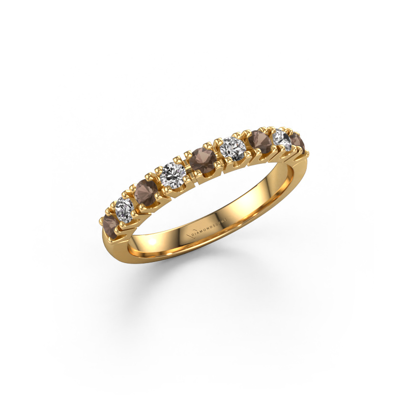 Image of Ring Rianne 9 585 gold Smokey quartz 2.4 mm