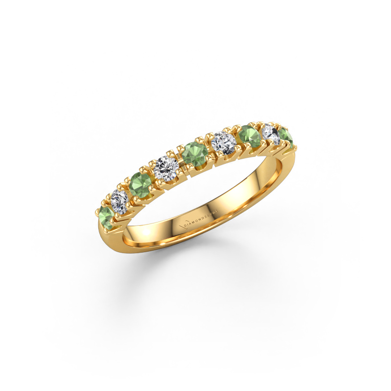 Bild av Ring Rianne 9 585 gult guld Grön turmalin 2.4 mm