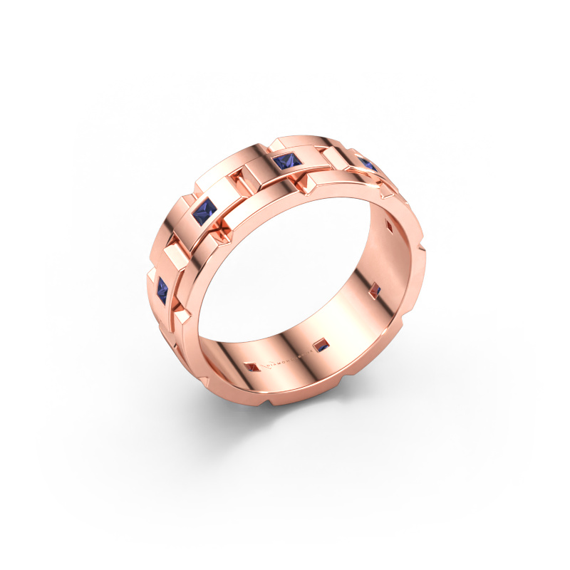 Image de Bague pour homme Ricardo 2 585 or rose Saphir 2 mm