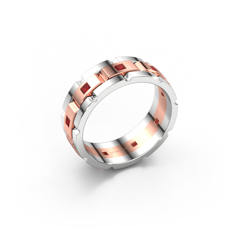 Image of Men's ring Ricardo 2 585 rose gold Ruby 2 mm