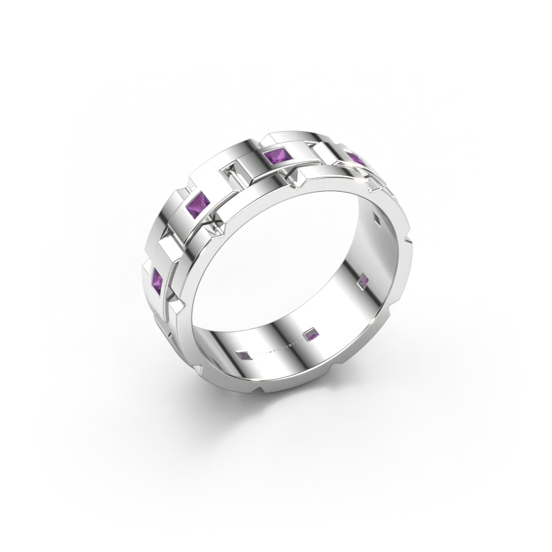 Image of Men's ring Ricardo 2 950 platinum Amethyst 2 mm