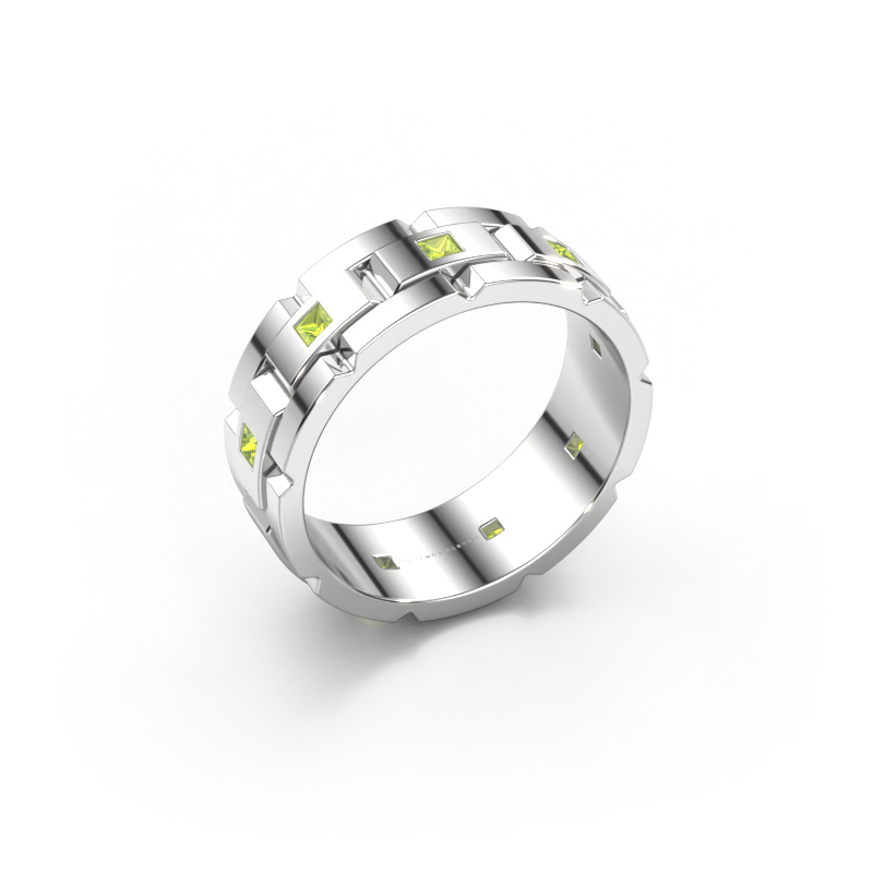 Bild von Herrenring Ricardo 2 585 Weißgold Peridot 2 mm