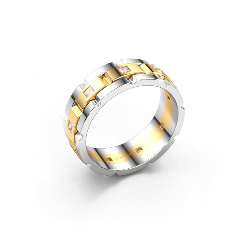 Bild von Herrenring Ricardo 2 585 Gold Morganit Champagner 2 mm