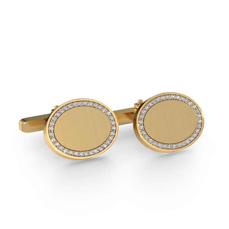Image of Cufflinks Richano 585 gold Diamond 0.51 crt