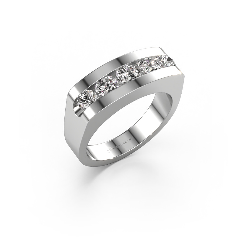 Image of Men's ring Richard 950 platinum Zirconia 4 mm
