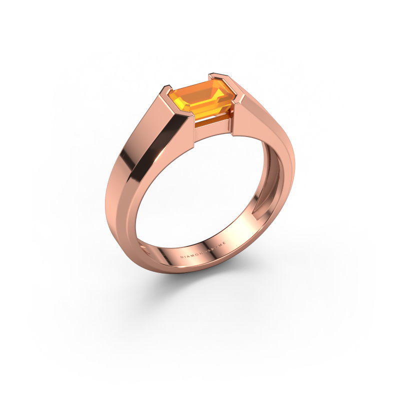 Bild von Herrenring Rick 585 Roségold Citrin 7x5 mm