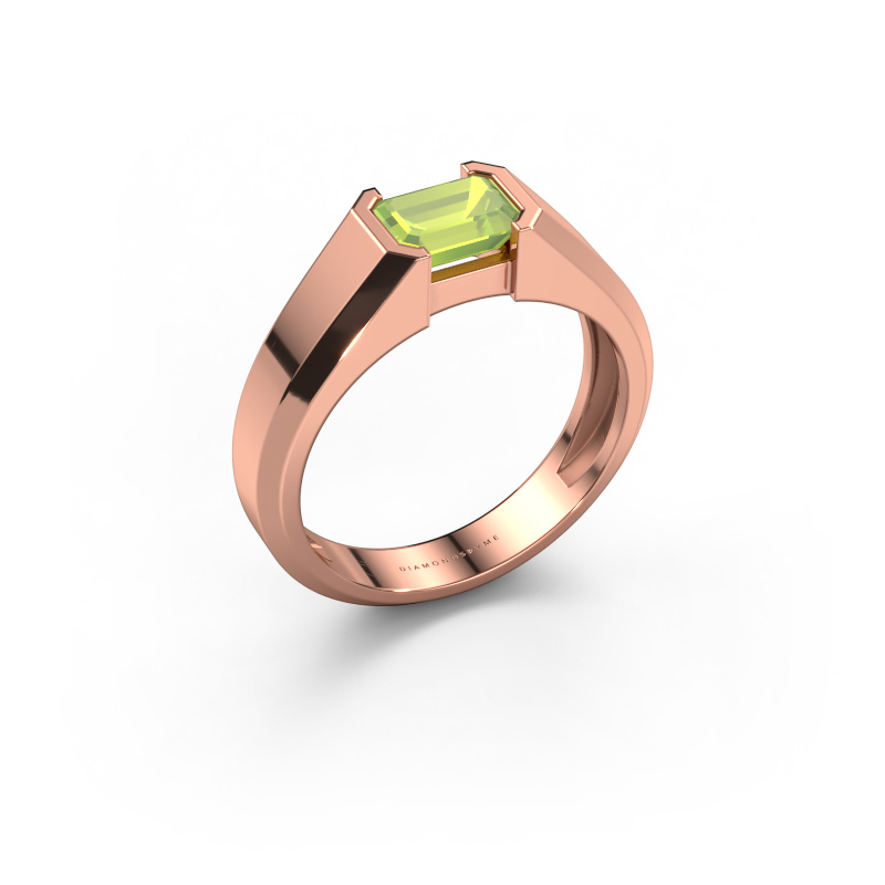 Bild von Herrenring Rick 585 Roségold Peridot 7x5 mm