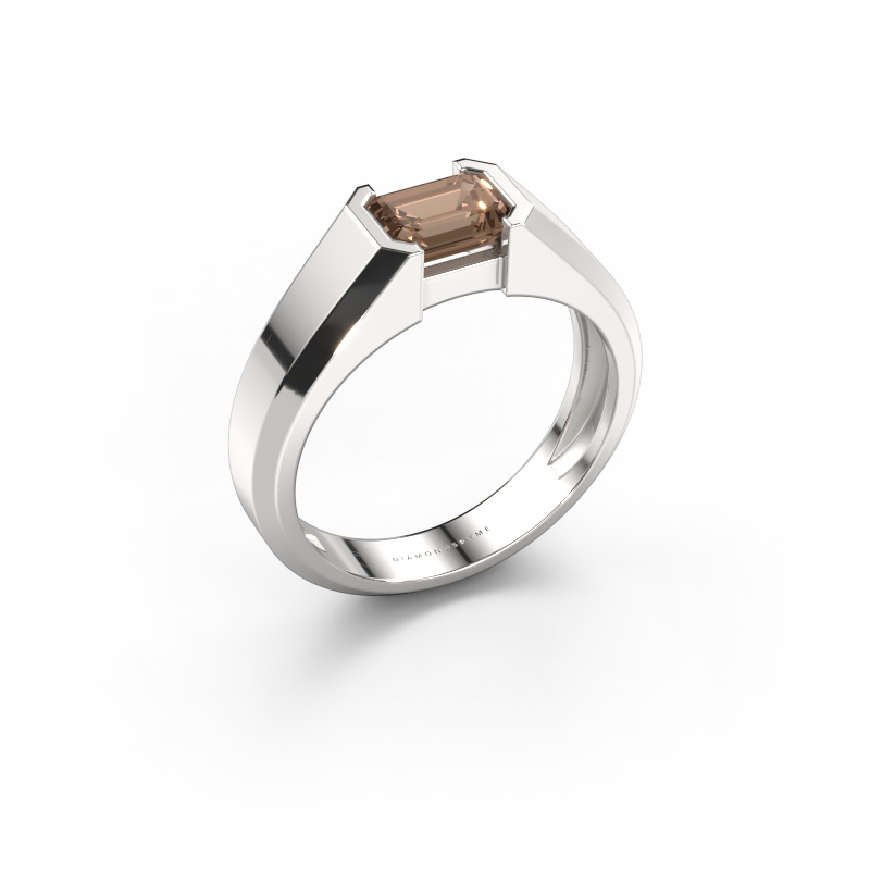 Afbeelding van Heren ring Rick 585 witgoud Bruine diamant 1.15 crt