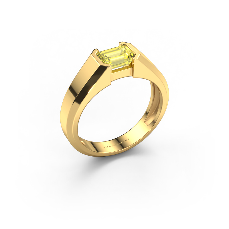 Afbeelding van Heren ring Rick 585 Goud Gele lab grown diamant 7x5 mm
