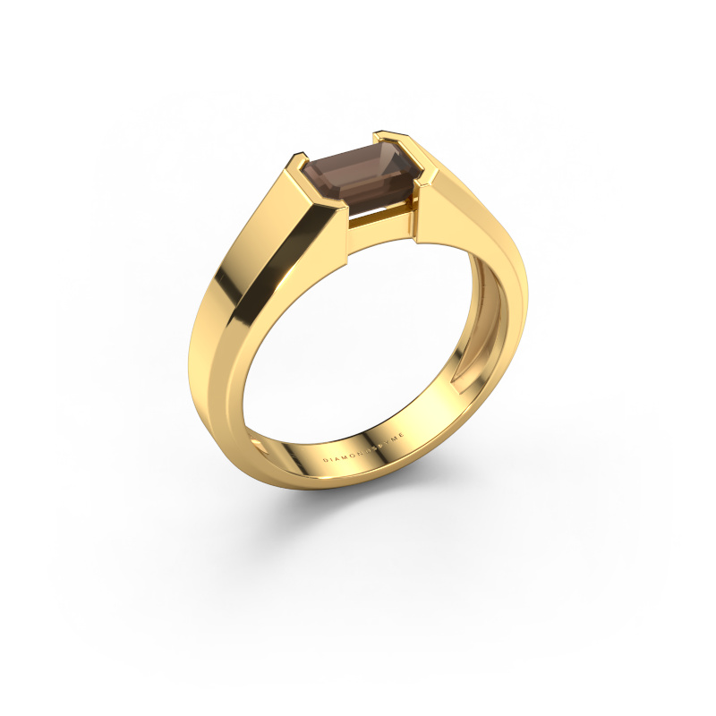 Afbeelding van Heren ring Rick 585 goud Rookkwarts 7x5 mm