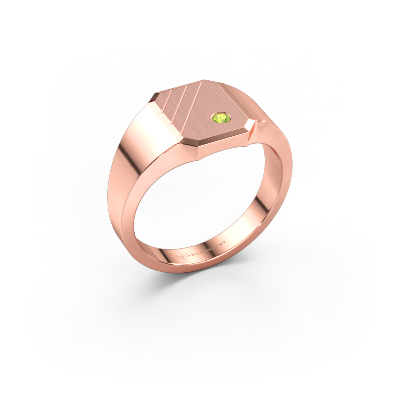 Bild av Signetring Patrick 1 585 roséguld Peridot 2 mm