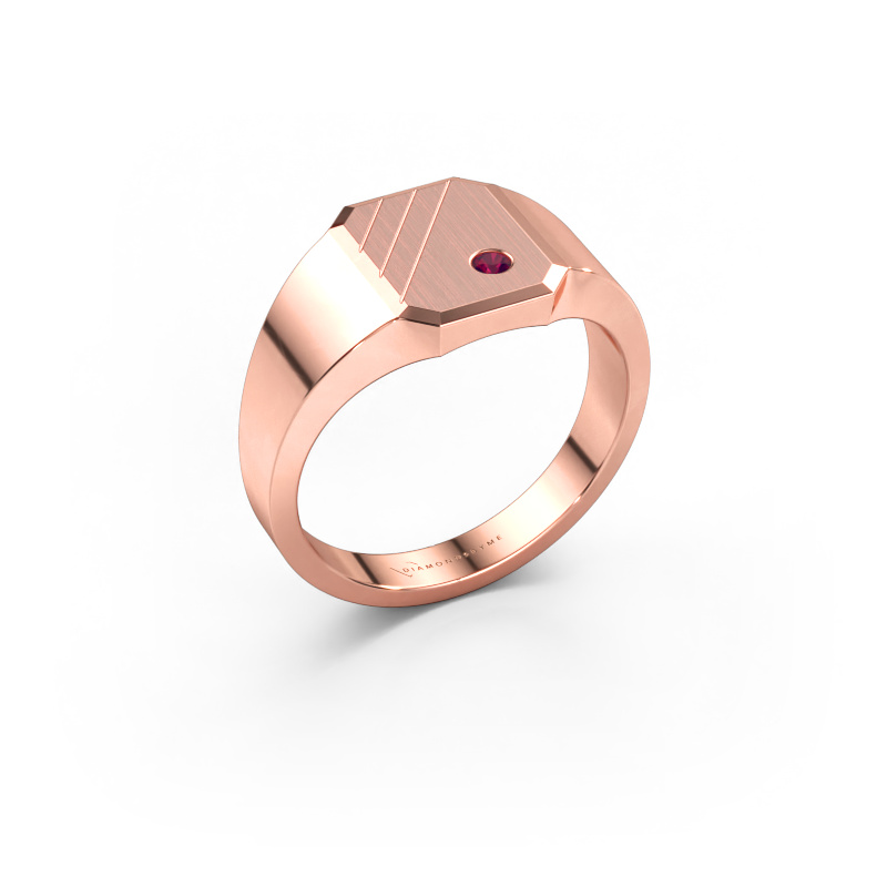 Bild av Signetring Patrick 1 585 roséguld Rodolit 2 mm