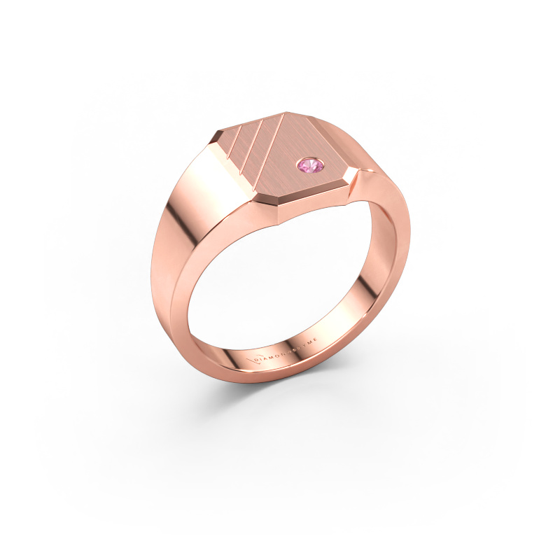 Immagine di Anello chevalier Patrick 1 585 oro rosa Zaffiro rosa 2 mm