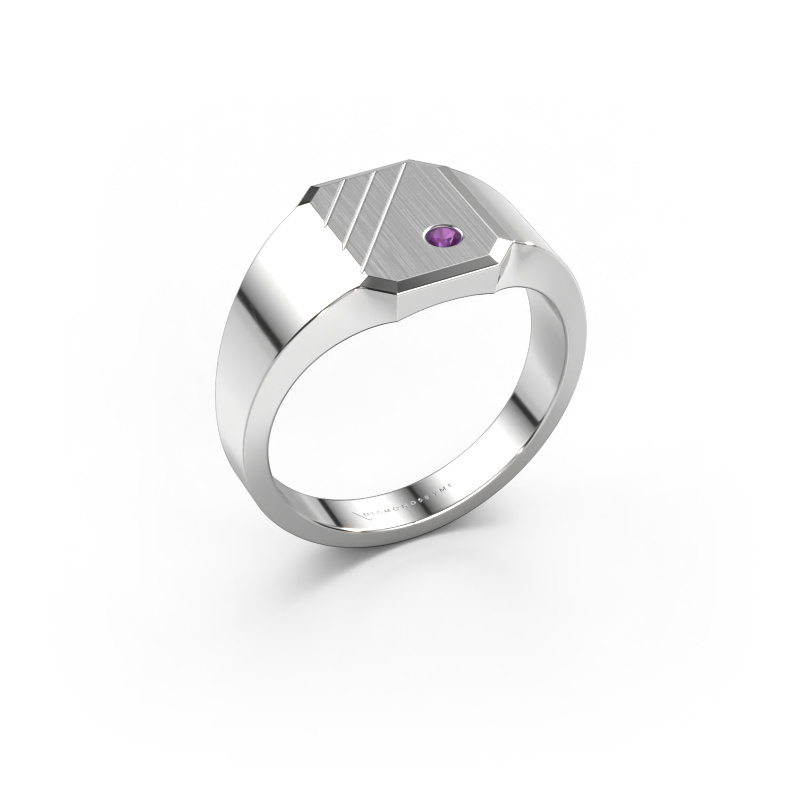 Bild von Siegelring Patrick 1 950 Platin Amethyst 2 mm