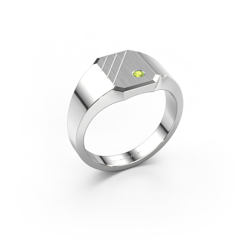 Image de Chevalière Patrick 1 950 platine Péridot 2 mm