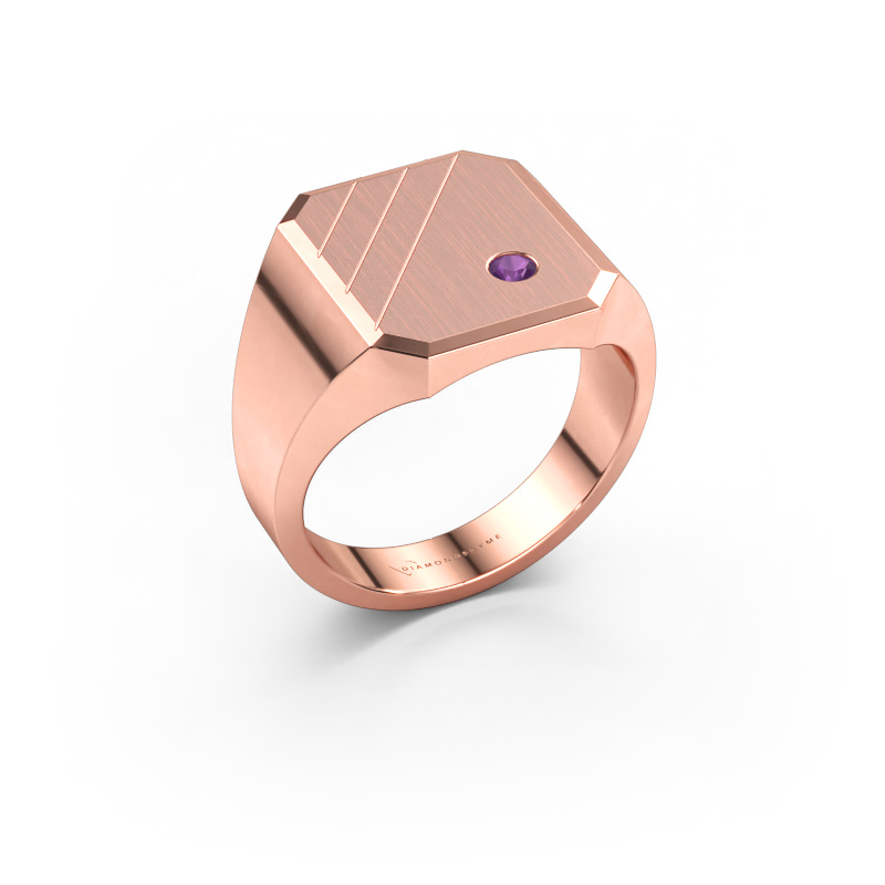 Bild av Signetring Patrick 3 585 roséguld Ametist 2.5 mm
