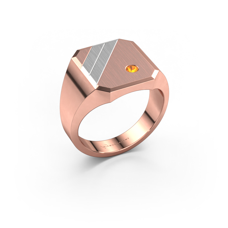 Bild von Siegelring Patrick 3 585 Roségold Citrin 2.5 mm