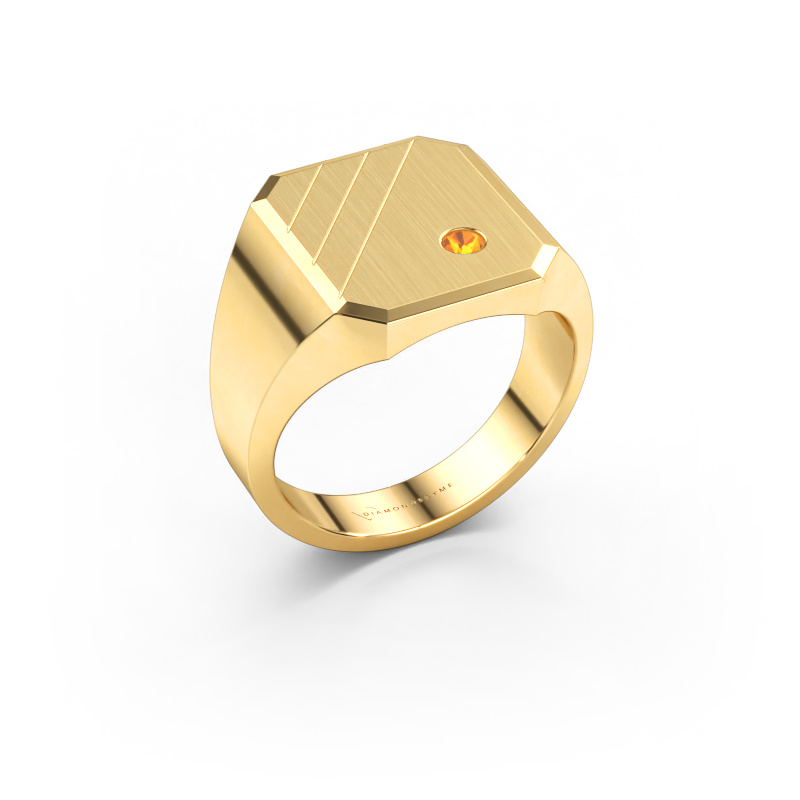 Immagine di Anello chevalier Patrick 3 585 oro Citrino 2.5 mm